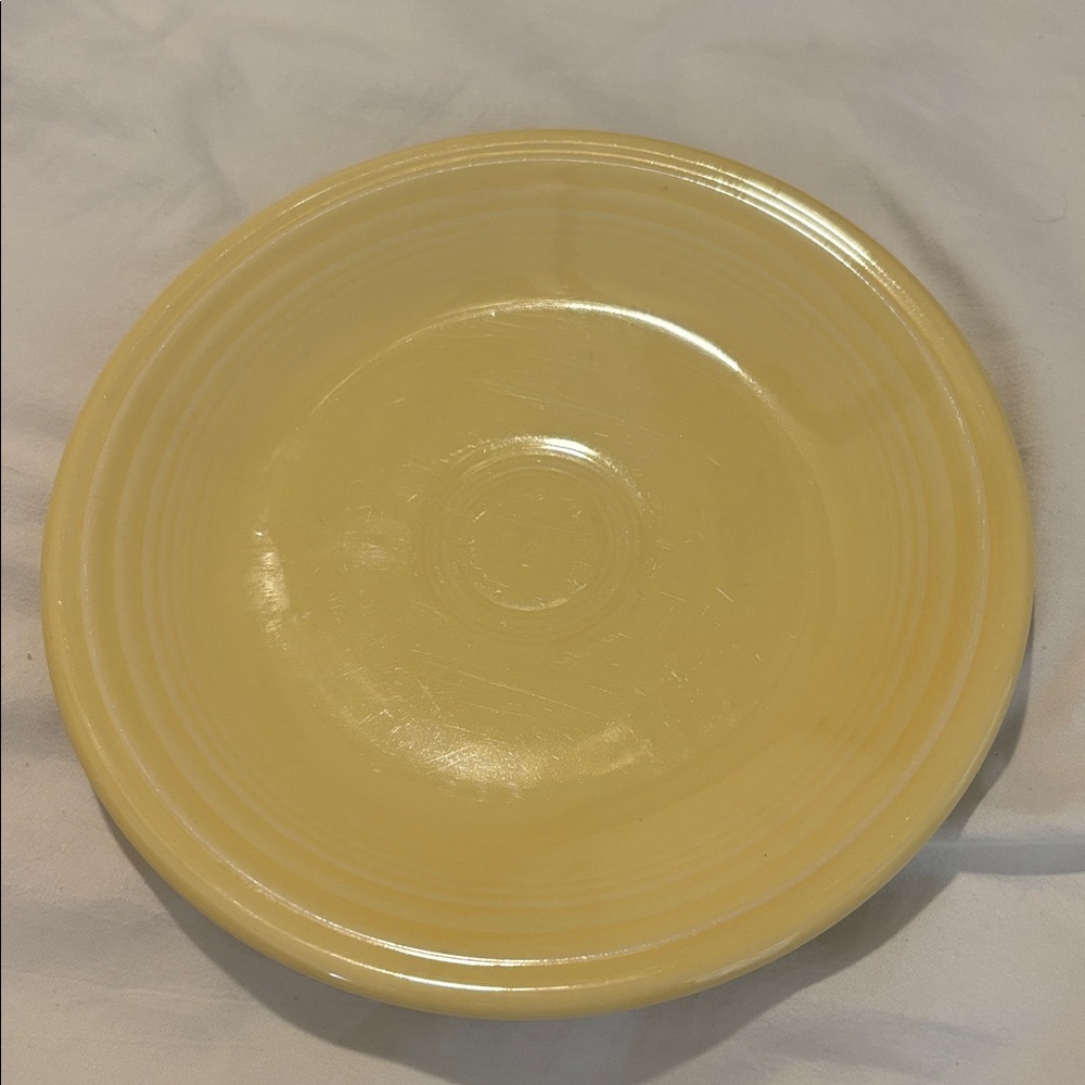 Fiesta ware yellow 7 inch salad plate